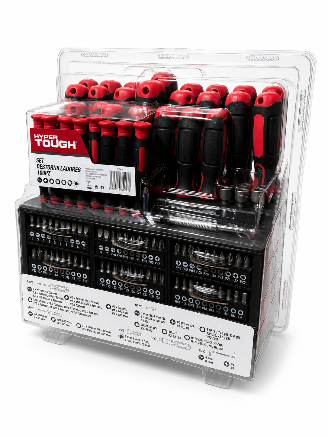 Set Desatornilladores 100 Piezas Hyper Tough