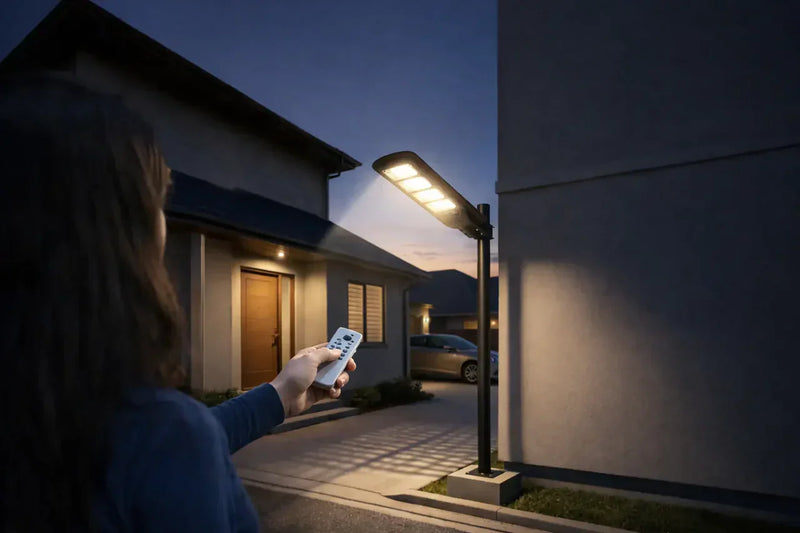 Foco solar exterior: iluminación y seguridad para casas en Chile