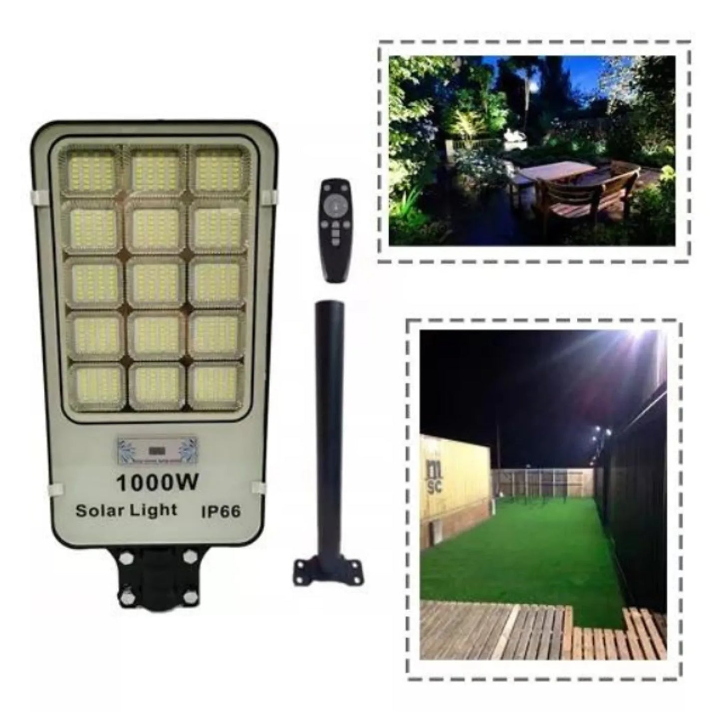Foco Solar 1000 Whatts Con Sensor De Movimiento Ip66