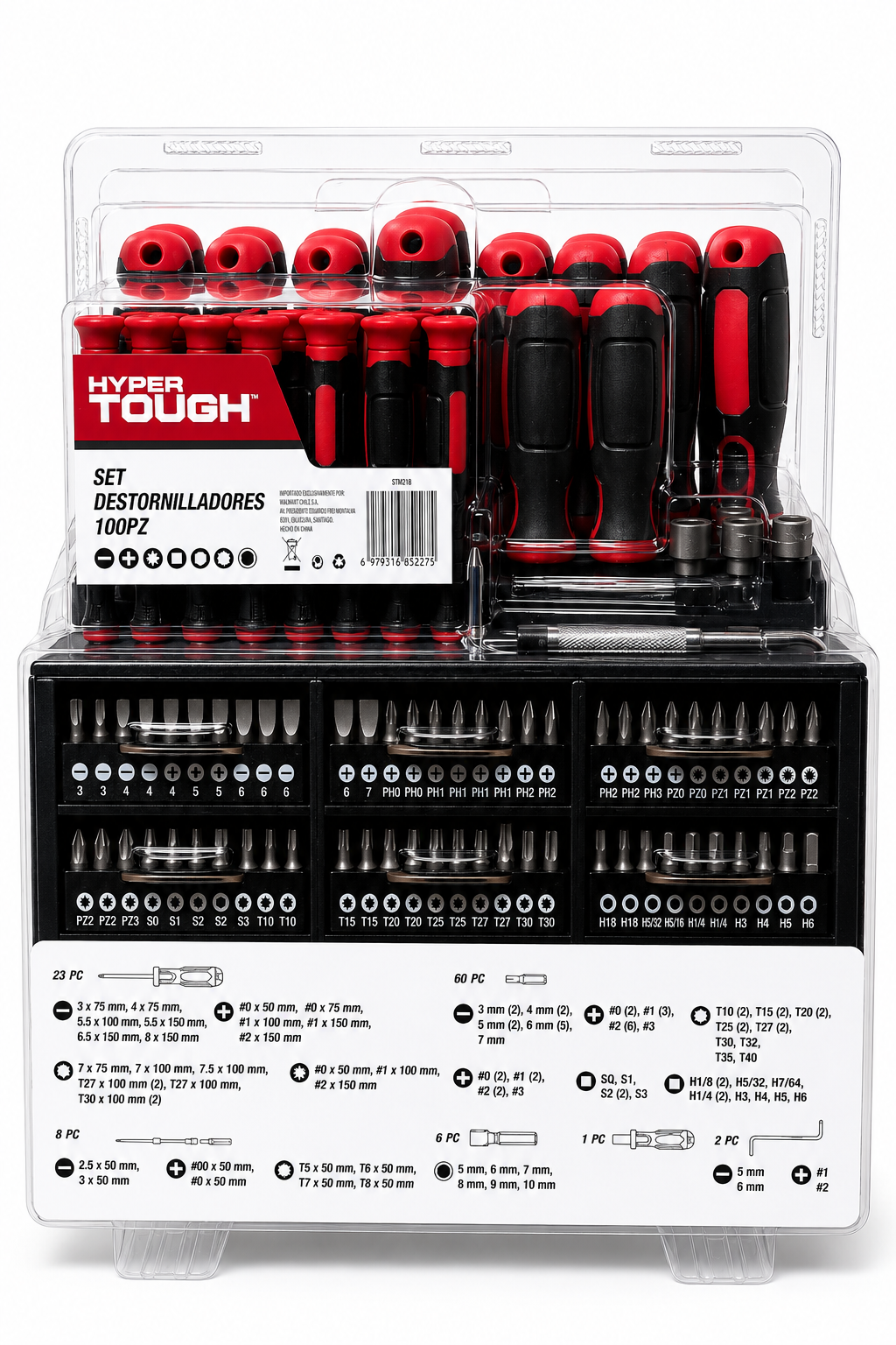 Set Desatornilladores 100 Piezas Hyper Tough