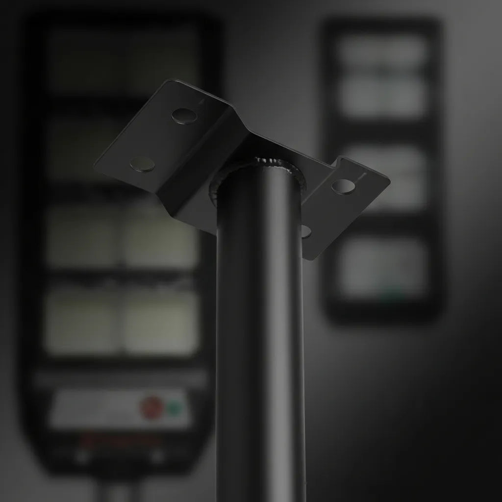 FOCO SOLAR LED 2000W CON PEDESTAL Y SENSOR DE MOVIMIENTO