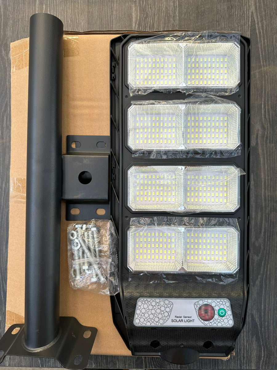 FOCO SOLAR 2000W CON PEDESTAL + SENSOR MOVIMIENTO