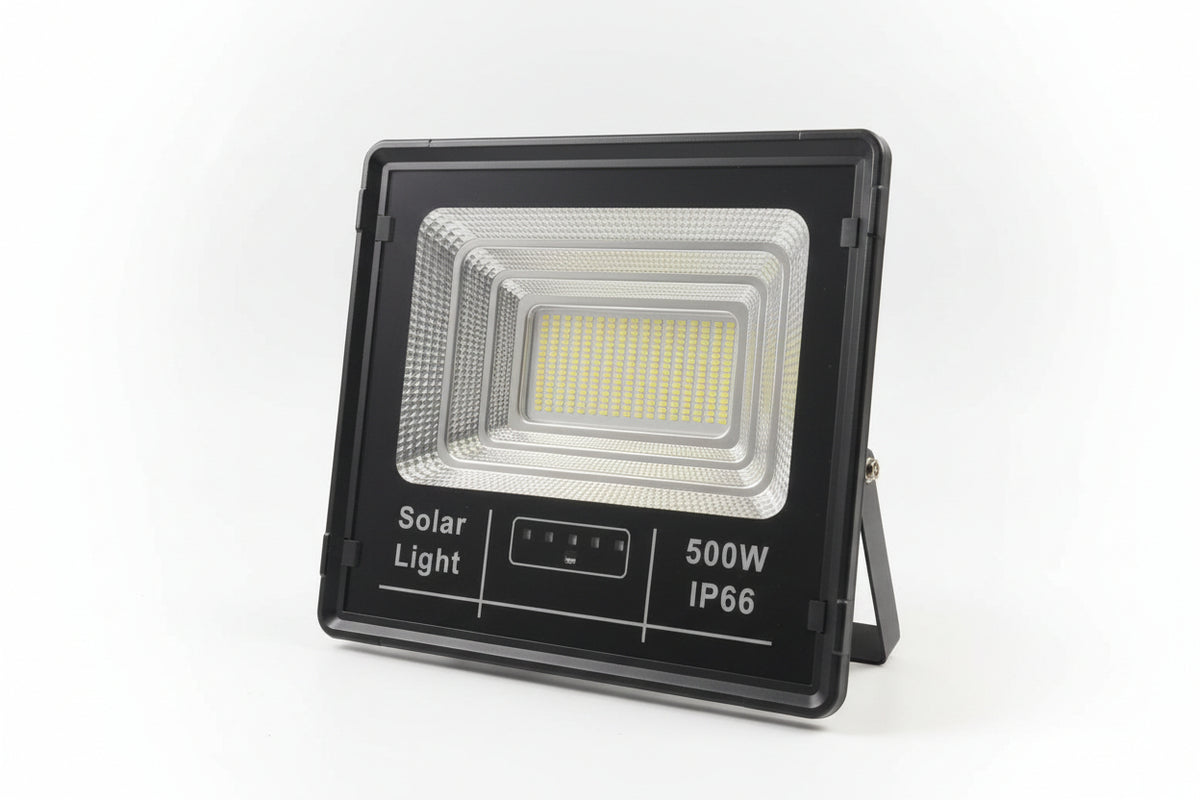Foco Solar LED 500w IP66 Exterior e Interior con Panel y Control Remoto